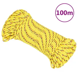 vidaXL Boat Rope Yellow 3 mm 100 m Polypropylene