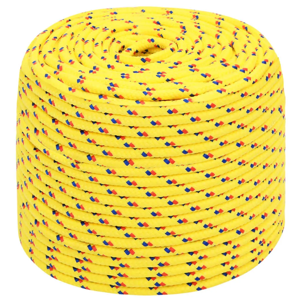 vidaXL Boat Rope Yellow 6 mm 250 m Polypropylene