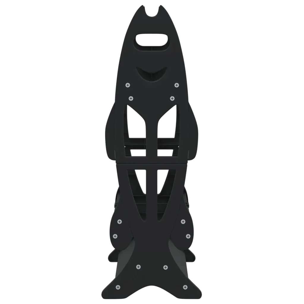 vidaXL Fishing Rod Rack for 16 Rods Black