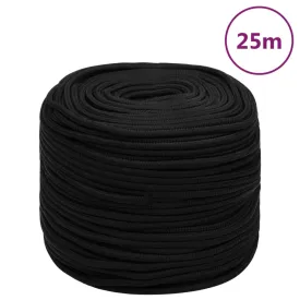 vidaXL Work Rope Black 10 mm 25 m Polyester