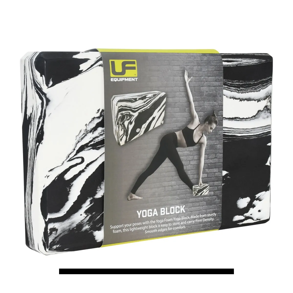 Yoga Block - Black/White Marble