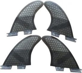 ZHU-CL Surf & SUP Fin Surfboard Tail Rudder Fiberglass Honeycomb Fin Surfboard Accessories Surf Fin Four-Piece Tail Fin K2.1 for Longboard Surfboard & Paddleboard (Color : Grey, Size : K2.1)